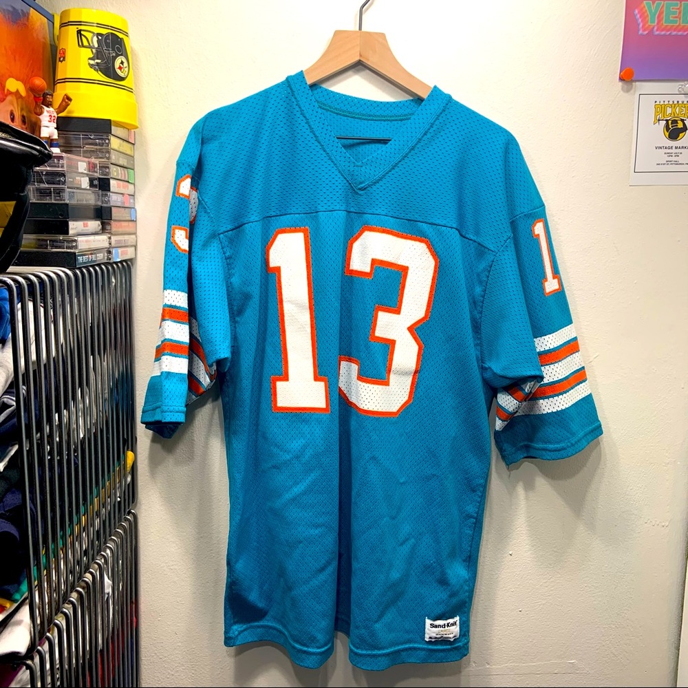 L VINTAGE MIAMI DOLPHINS BLANK DAN MARINO SAND KNIT